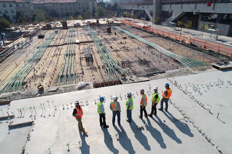 Commercial roofing project in progress